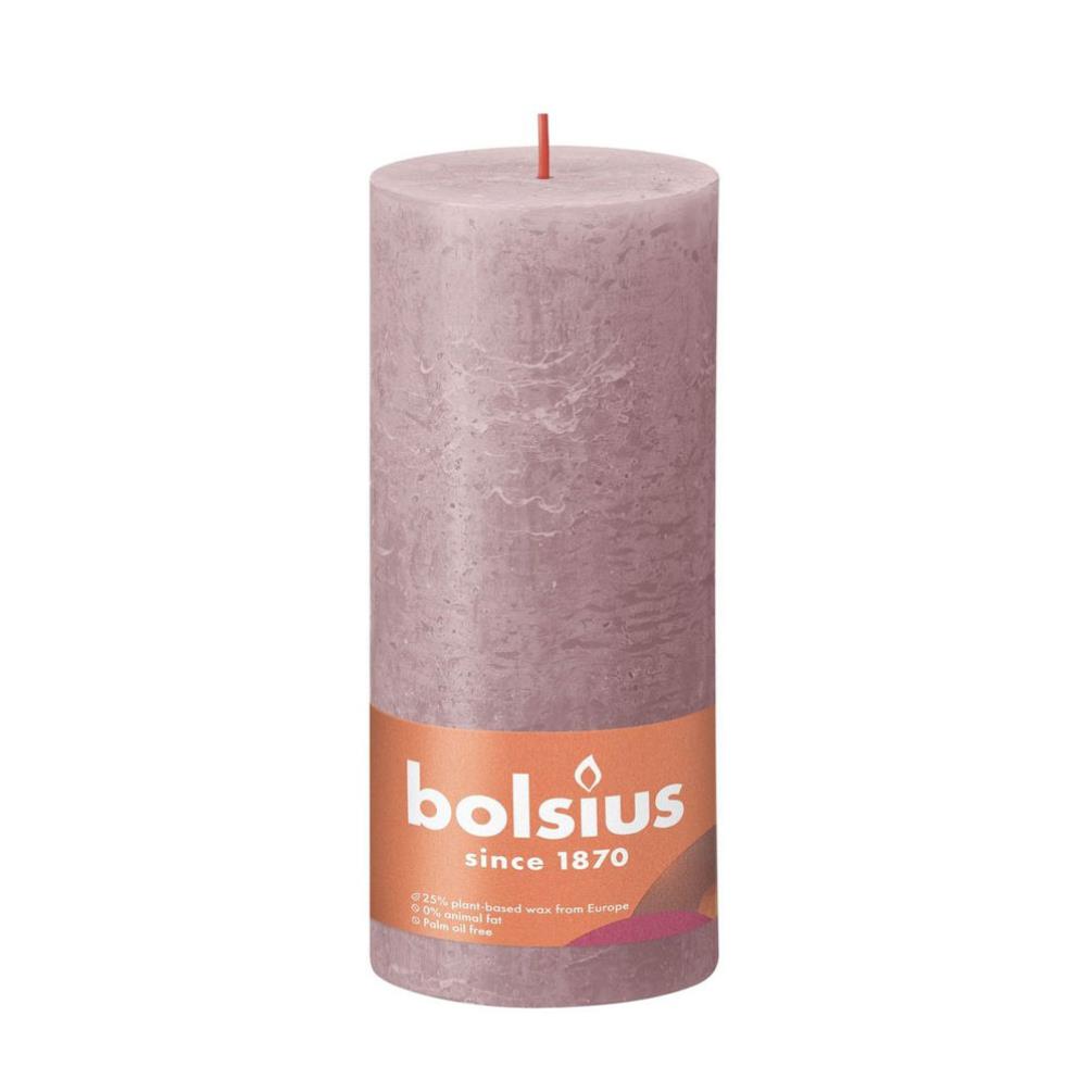 Bolsius Ash Rose Rustic Shine Pillar Candle 19cm x 7cm £8.99